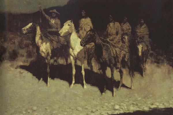 Frederic Remington Who Comes There (mk43) France oil painting art